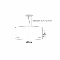 Pendente Led 40x15cm: Iluminação Elegante e Aconchegante - imagem 2
