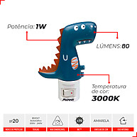 Abajur Dinosauro Infantil: Luz Noturna Aconchegante - imagem 2