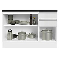 Balcão de Pia Cozinha 120cm Branco – Madesa Acordes - imagem 2