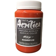 Tinta Acrílica Corfix 500ml G1 - Escolha a Cor - Vermelho Cádmio Claro - imagem 1