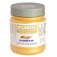 Tinta Acrílica Decorfix Metalizada Dourada 250ml - Brilho Intenso e Durabilidade - imagem 2