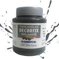 Tinta Acrílica Decorfix Branca 250ml - 320-Cinza Chu - Alta Cobertura e Durabilidade - imagem 3