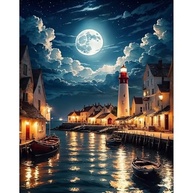 PRASIO Kit Pintura por Números para Adultos - Tela 40,6x50,8cm com Tintas Acrílicas e Pincéis - imagem 2