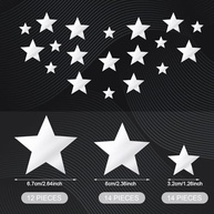 40 Adesivos de Parede Estrela Espelhados 3D em Acrílico Prateado - Decoração Moderna para Sala, Quarto e Home Office - imagem 3