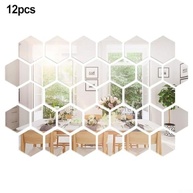 Adesivos de Parede Espelhados Hexagonais 3D em Acrílico com Fita Dupla Face - Decoração Moderna e Elegante - imagem 5