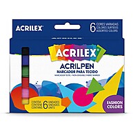 Acrilpen Acrilex: 6 Cores para Tecido e Mais! - imagem 1
