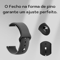Pulseira Borracha 20mm Amazfit Gts 2 3 4 Mini Galaxy Active DM ACESSÓRIOS - imagem 5