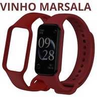 kIT 2 Pulseira para MI Band 8 Active Preto e Vinho Marsala Bracelete em Silicone TPU Regulavel Macia Confortavel e Regulagem para Vários Tamanhos - imagem 4