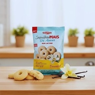 Kit 6 Pacotes de Sequilhos sem Açúcar sem Glúten sabor Baunilha 120g cada - Nazinha - imagem 3