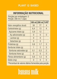 Banana Milk Original com Canela 1L - Bebida Vegetal, Sem Lactose, Sem Glúten, Sem Açúcar Adicionado - imagem 3