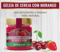 GELEIA DE CEREJA COM MORANGO SAUDÁVEL VEGANA ZERO AÇÚCAR 100% FRUTA PURO & LEVE - imagem 4