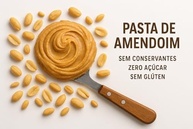 MaziFoods Pasta de Amendoim Cremosa, Zero Açúcar, Sem Glúten, Rica em Proteínas, - imagem 1