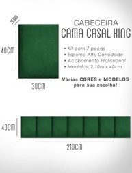 Kit Cabeceiras Estofada Modular para Cama King Size - Design Moderno e Conforto Acústico - imagem 3