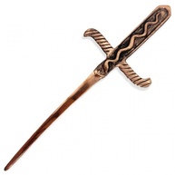 Adaga Cigana em Metal Cobre Velho 19 cm Pedras Azuis - imagem 3