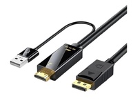 Cabo Adaptador HDMI para DisplayPort 4K - Conexão Perfeita de 1,8m - imagem 1