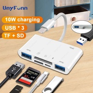 Adaptador 6 em 1: Leitor SD e Hub USB para iPhone - imagem 1