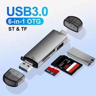 Adaptador 6 em 1 USB 3.0: Leitor de Cartão e OTG - imagem 1