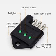 Akozon 7 Ways LED Indicador Trailer Adaptador de Luz Plugue Com 4 Pinos para Fiação Eficiente - imagem 4