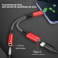 Hubonic Adaptador USB-C para P2 3.5mm: Áudio Cristalino + Carregamento Rápido PD 60W - imagem 2