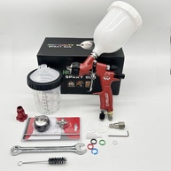 Kit Pistola HVLP 1,3/1,8mm com Copo 400ml e Adaptador - Pulverização Profissional para Tintas Automotivas e Acabamentos - imagem 1
