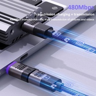 Adaptador USB-C 240W: Carregamento Turbo e Dados! - imagem 4