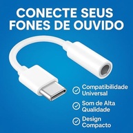 Adaptador USB-C para P2 3.5mm: Som Estéreo de Alta Fidelidade para Seus Fones com Fio | Compatível com Android e iOS - imagem 4