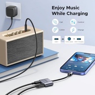 UGREEN Adaptador USB-C 2 em 1: Carregamento Rápido PD 60W e Áudio P2 3.5mm - imagem 3