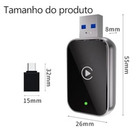 Adaptador CarPlay 2 em 1: Transforme seu Carro em um Centro de Entretenimento Sem Fio (Android/iPhone) - imagem 3