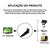 Adaptador HDMI Articulado 180° Flexível Preto - Conexão Premium para sua TV e PC - imagem 4