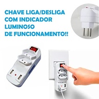 Adaptador ZAROBO 1 Tomada 10A Bivolt com 2 Portas USB: Carregue Tudo de Uma Vez! - imagem 3