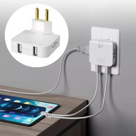 Adaptador Tomada Benjamin Articulado c/ USB: Carregue 4 Dispositivos e Viaje Leve! - imagem 3