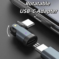 Adaptador USB-C 180°: Carregue e Transfira Dados Rápido! - imagem 1