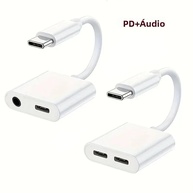 Adaptador USB-C 2 em 1: Áudio + Carga Rápida - imagem 1