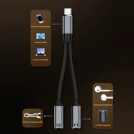Adaptador USB-C 2 em 1: Carregue e Ouça! - imagem 1