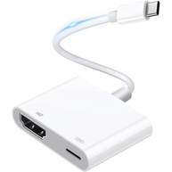Adaptador USB-C 2 em 1: HDMI + USB-C - imagem 1