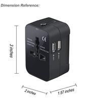 Adaptador de Tomada Universal Premium: Seu Companheiro de Viagem Global com Duas Portas USB - imagem 4