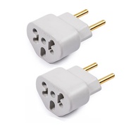Kit 2 Adaptadores de Tomada Universal 10A/20A Bivolt 110V/220V - Plug Benjamin T Bob Love - imagem 1