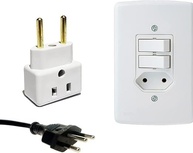 KIT 6 Adaptadores de Tomada Universal 3 Pinos Benjamin 10A/20A Bivolt - Segurança e Versatilidade DM SHOPP - imagem 4