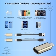 Pacote com 2 Adaptadores USB-C para Lightning MFi: Áudio, Carga e Dados - imagem 4
