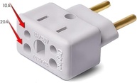Kit 2 Adaptadores Tomada Bob Esponja Benjamin 10A/20A - Plug Pino Grosso/Fino Bivolt - imagem 5