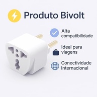 Kit 2 Adaptadores de Tomada Universal Padrão Europa/UK para Brasil - Viagens e Eletrônicos - imagem 2