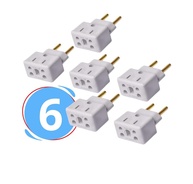 Kit 6 Adaptadores Tomada Benjamin 10A/20A Bivolt Universal 3 Pinos Grosso - imagem 1