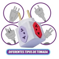 Kit 3 Adaptadores de Tomada Cubo Benjamin: Multiplique suas Conexões com Segurança! - imagem 5