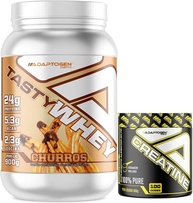 Tasty Whey 3W Sabor Churros 900g + Creatina 300g - Adaptogen Science - imagem 1