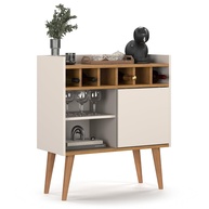 Aparador Florença Cantinho Café - Design Retro com Adega e Prateleiras | Decore sua Sala de Jantar ou Cozinha - imagem 1