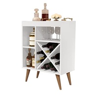 Aparador Porto Belo Buffet com Adega para Bebidas - Design Retro em Branco - imagem 2