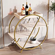 Adega com 4 Prateleiras Encantado Pérola Dourado – Elegância e Espaço - imagem 1