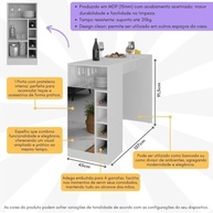 Bancada com Adega e Espelho para Cozinha - Design Moderno e Funcionalidade Premium - imagem 3