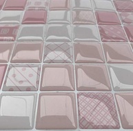 Pastilha Adesiva Resinada Rosa - Kit 4 Placas P222clb | Revestimento Fácil e Elegante - imagem 5