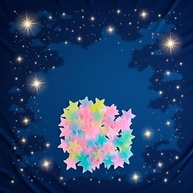 100 Estrelas Luminosas Fluorescentes Adesivas - Brilham no Escuro | Decoração Infantil e Quarto - imagem 4